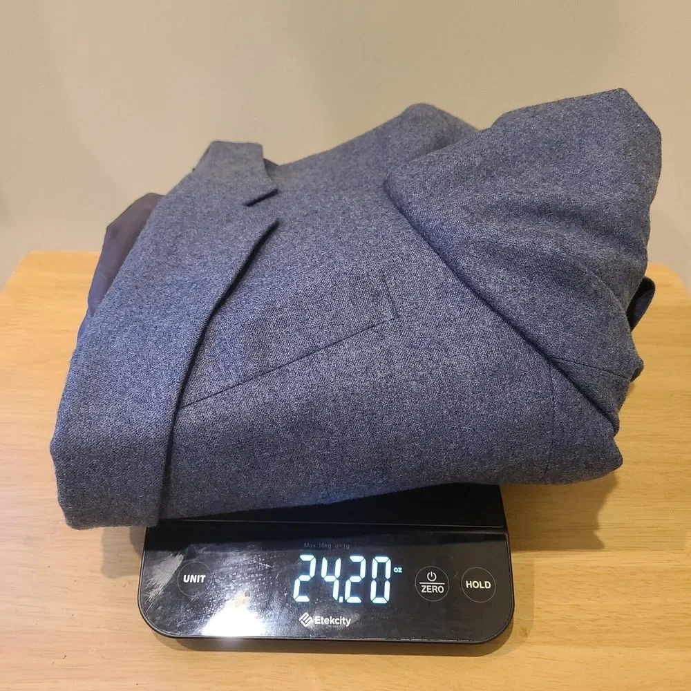 Yves Saint Laurent Mens 100% Wool Sport Coat Blue Double Vented Blazer Jacket